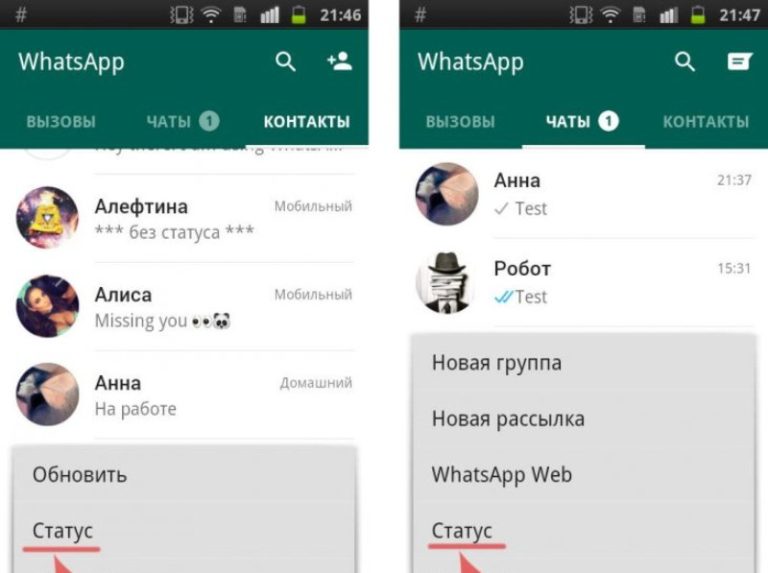 Статус печатает в whatsapp что это значит