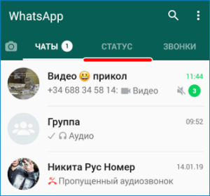 Что такое статус в whatsapp