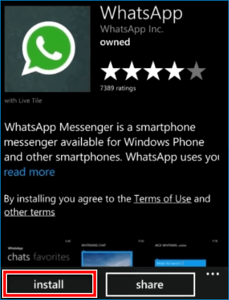 Установить WhatsApp